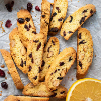 Orange and Cranberry crunchy biscotti.
